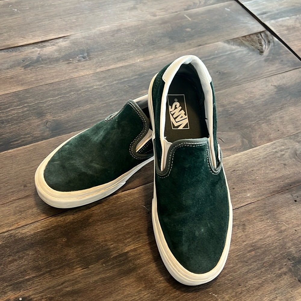 Vans suede slip ons